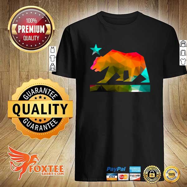 California Geometric Bear Fractal Color Shirt