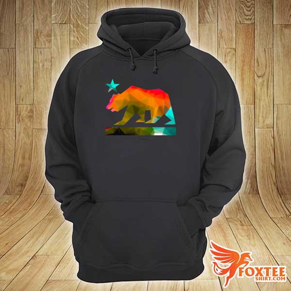 California Geometric Bear Fractal Color Shirt hoodie