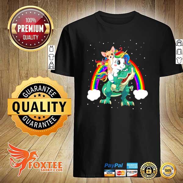 Chihuahua Unicorn Riding Dinosaur T Rex Funny Gift shirt