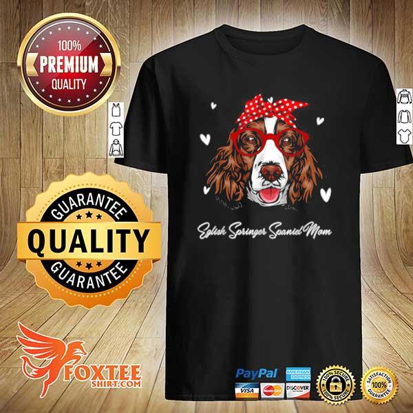 English Springer Spaniel Mom Leopard Print Dog Lovers Mother shirt