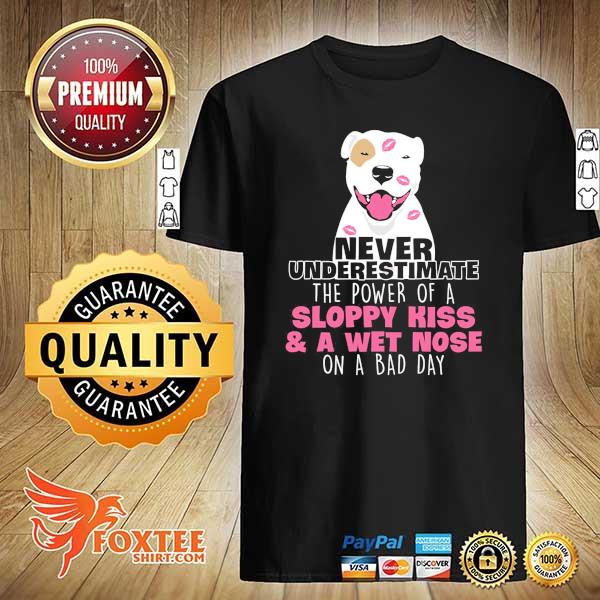 Never Underestimate The Power Of A Sloppy Kiss And A Wet Nose On A Bad Day Shirt