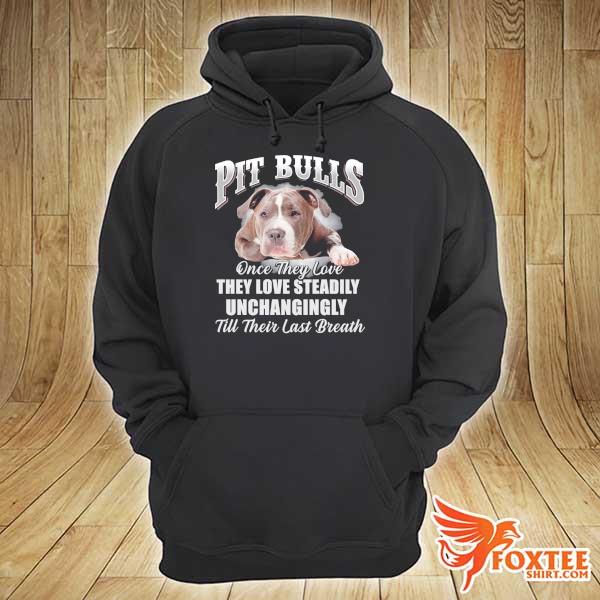 PIt Bulls Once They Love They Love Steadily Unchangingly Till Their Last Breath Shirt hoodie