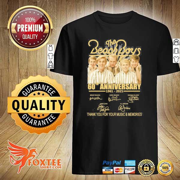 The Beachboy 60th Anniversary 1961 - 2021 Signatures Thank You For Your Music And Memories Shirt