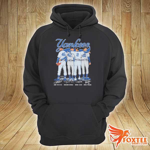 Yankees And Pettite Mariano Rivera Derek Jeter Jorge Posada Signatures Shirt hoodie