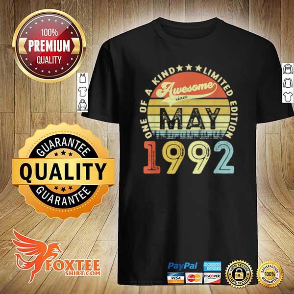 29 years old birthday awesome since may 1992 29th birthday shirt