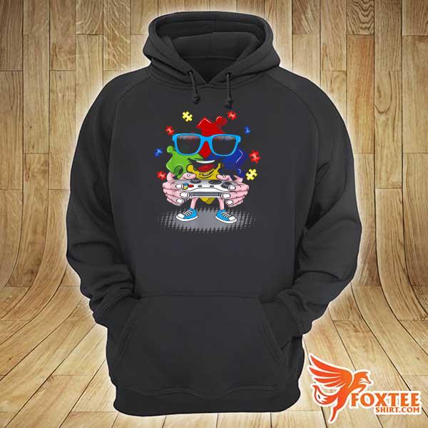 Autism Awareness Video Gamer Puzzle Piece Blue Shirt hoodie