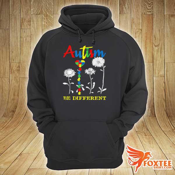 Awareness sunflower heart puzzle piece autism be different s hoodie