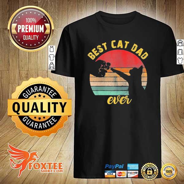 Best cat dad ever vintage 2021 shirt