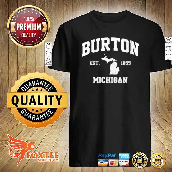 Burton Michigan MI vintage state Athletic shirt