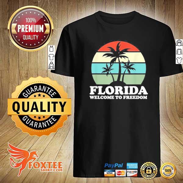 Florida Welcome To Freedom Palm Tree Beach American Shirt