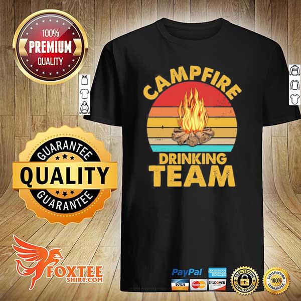 Funny Campfire Drinking Team Meme Hooded Vintage Retro Shirt