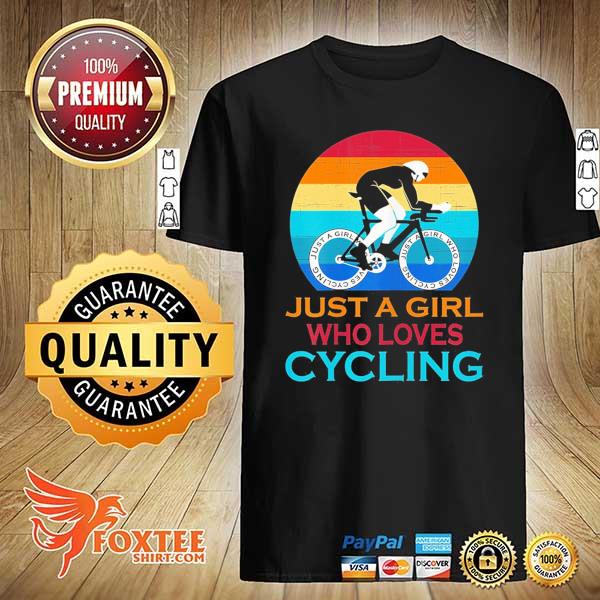 Just a girl who loves cycling vintage shirt