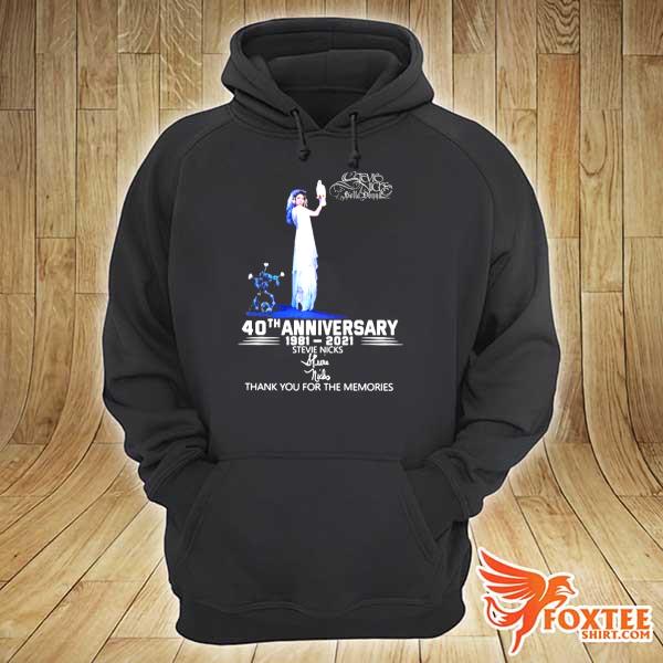 Stevie nicks 40th anniversary 1981 2021 thank you for the memories signature s hoodie