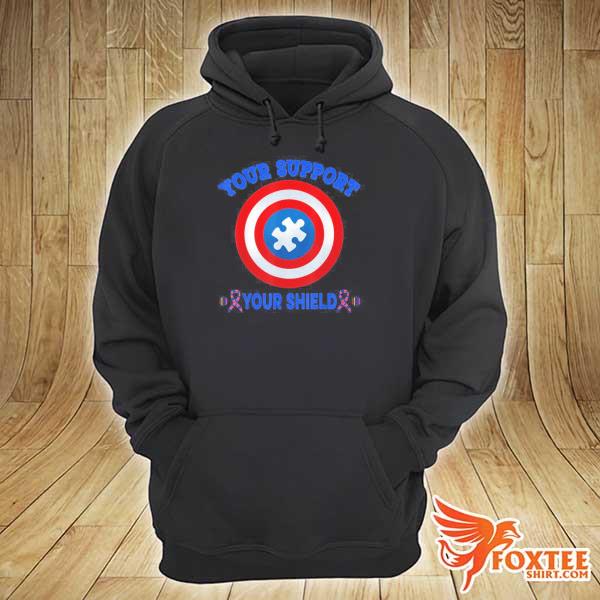 Your support your shield puzzle boy dad mom autism awareness hoodie