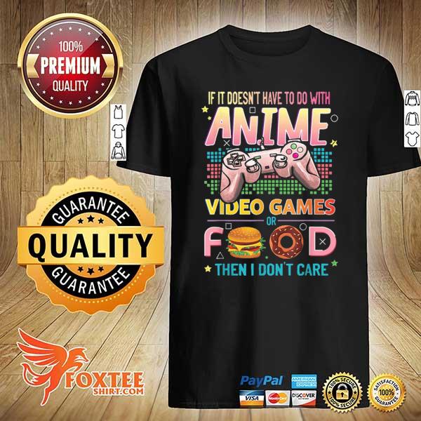 2021 anime video games food anime lovers shirt