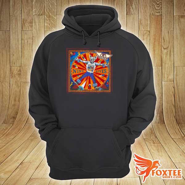 Awesome cat nine lives music aerosmith hoodie