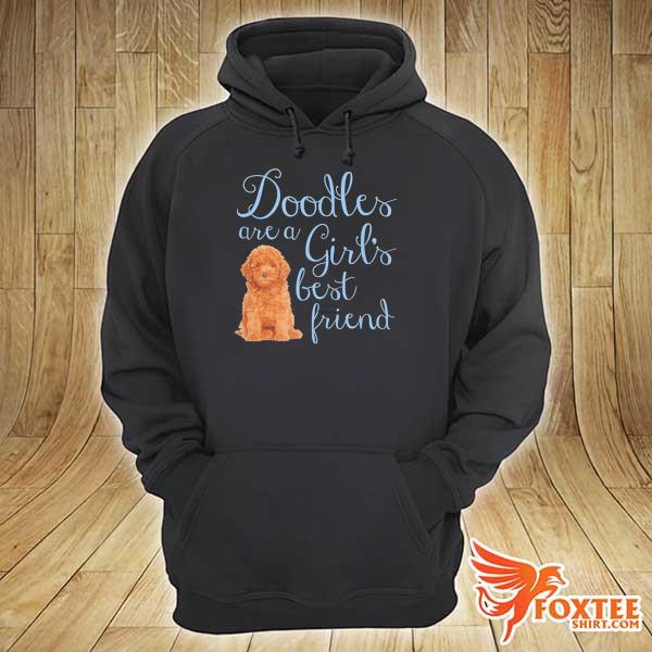 Awesome doodles are a girl's best friend golden labradoodle dog mom gift hoodie