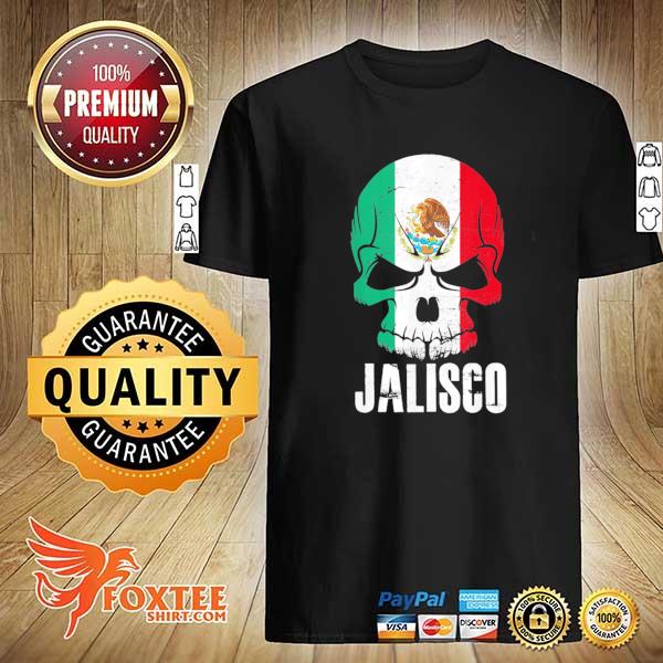 Awesome jalisco mexico mexican skull flag shirt