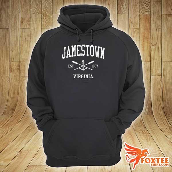 Awesome jamestown va virginia crossed oars and boat anchor sports 1607 hoodie