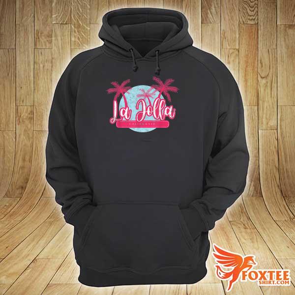 Awesome la jolla california retro beach ca palm tree vintage surf hoodie