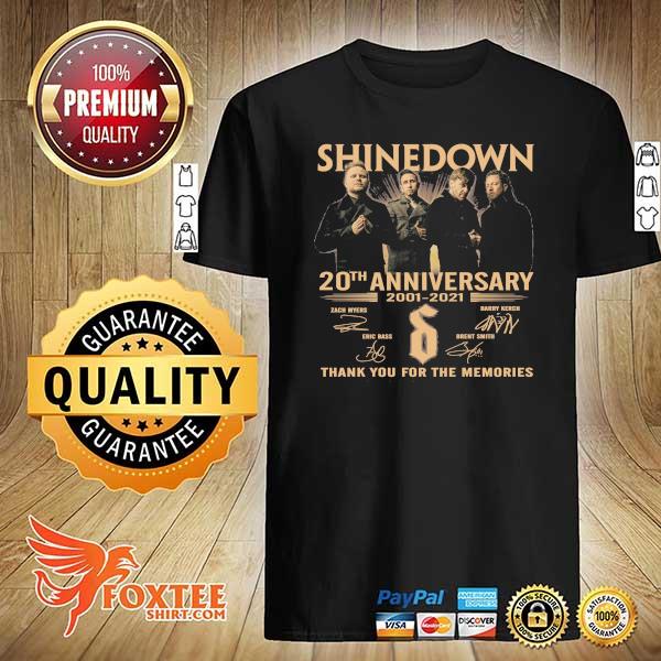 Awesome shinedown 20th anniversary 2001 - 2021 zach myers barry kerch thank you for the memories shirt