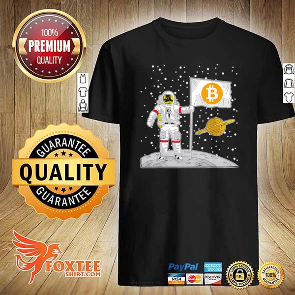 Bitcoin Astronaut To The Moon Blockchain Crypto Shirt