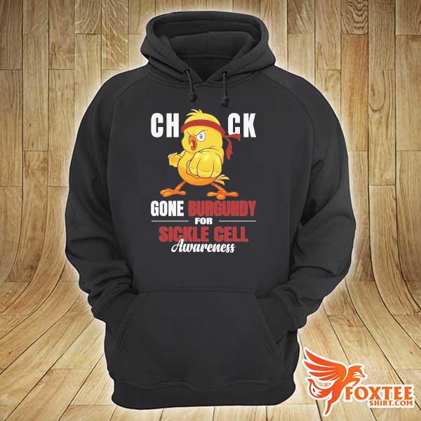 Chich gone burgundy for sickle cell awareness s hoodie