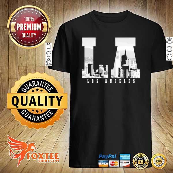 Los angeles California LA skyline pride black white vintage shirt