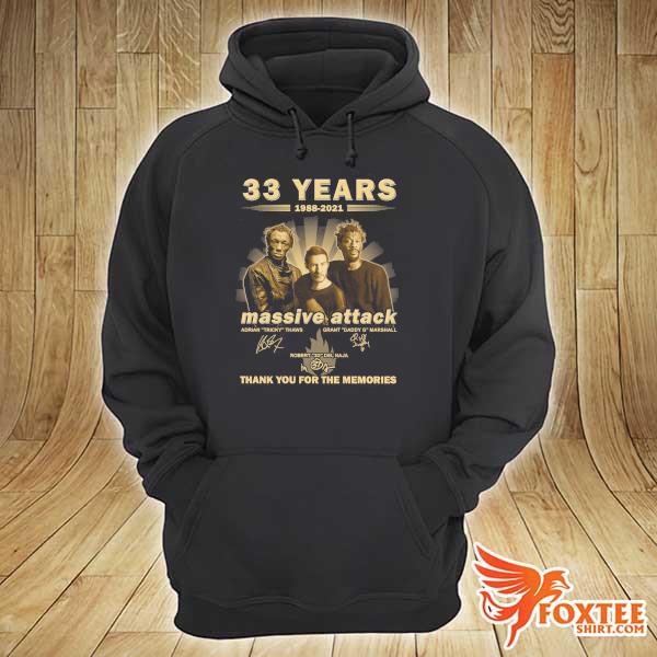 Original 33 years 1988 - 2021 massive attack signatures thank you for the memories hoodie