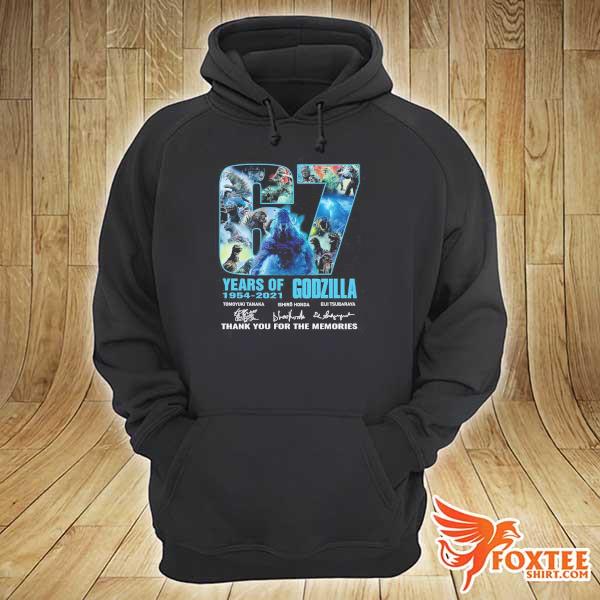 Premium 67 years 1954 2021 godzilla tomoyuki tanaka ishiro honda eiji tsubaraya thank you for the memories hoodie