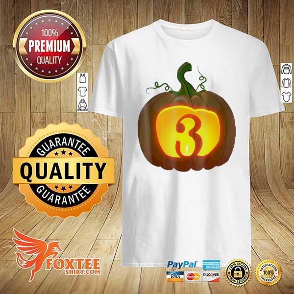 3rd birthday halloween pumpkin 2018 birthday shirt