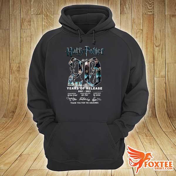 Harry Potter 20 Year Of Release 2001 - 2021 Signatures Thank You For The Memories Shirt hoodie