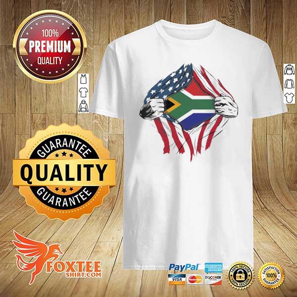 African blood inside me south Africa flag shirt