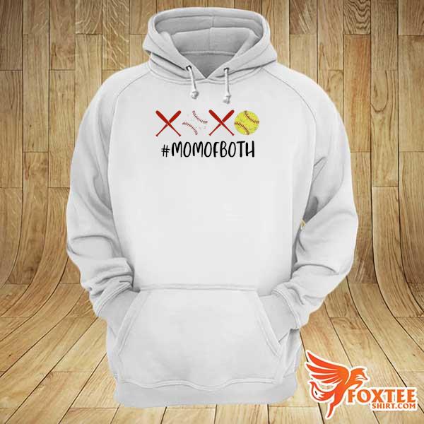 Funny xoxo mom of both softball mom baseball mom mothers day hoodie