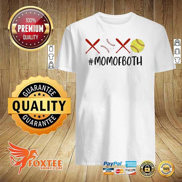 Funny xoxo mom of both softball mom baseball mom mothers day shirt