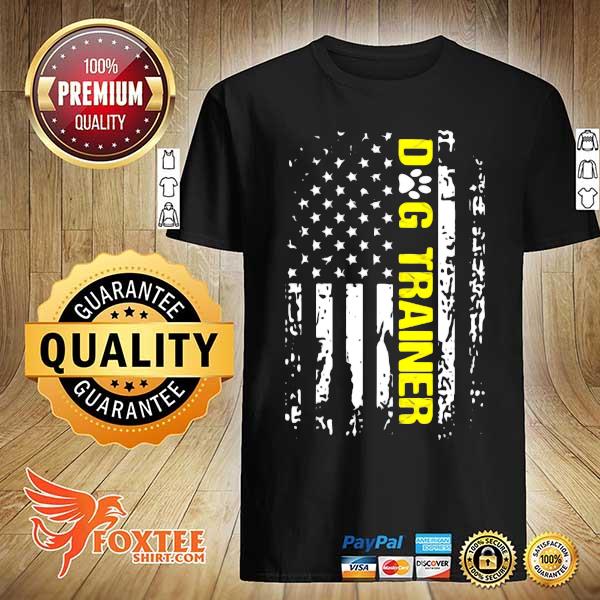 American Flag Patriotic Dog Trainer Shirt