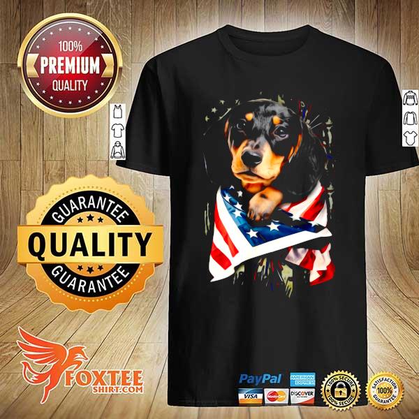 Dachshund Cool American Flag - For Dachshund Lover Independence Day Shirt