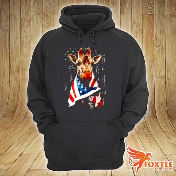 Giraffe Cool American Flag - For Giraffe Lover Independence Day Shirt hoodie