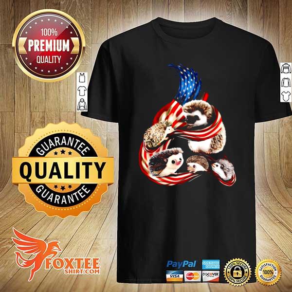 Hedgehog Cool And Freedom Hedgehog Lovers American Flag Shirt