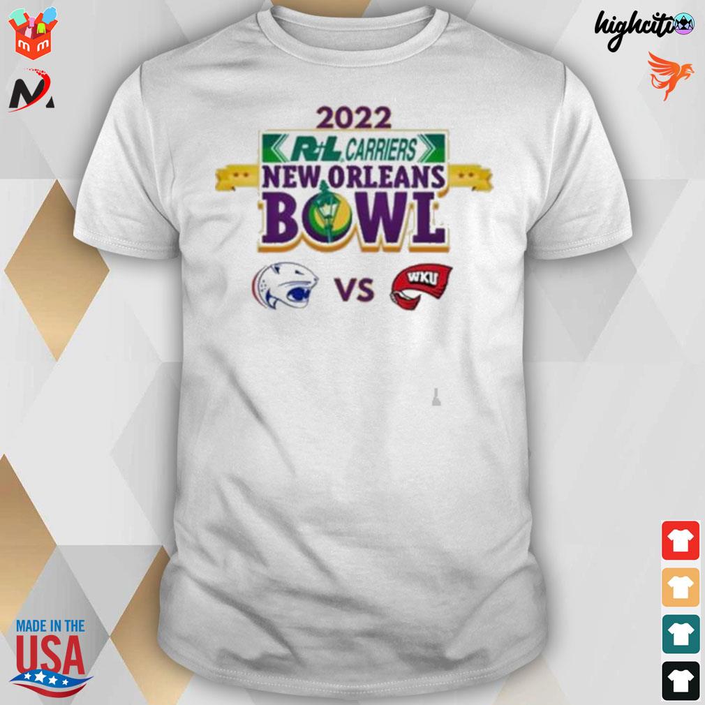 South Alabama vs western Kentucky 2022 r+l carriers ​new orleans bowl t-shirt