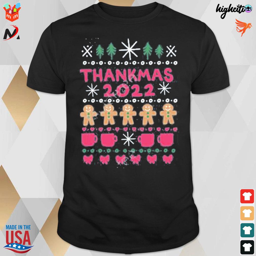 Thankmas 2022 christmas ugly sweater t-shirt