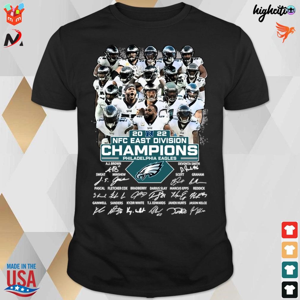 Philadelphia Phillies And Philadelphia Eagles City Of Champions Signatures  T-shirt - Kaiteez