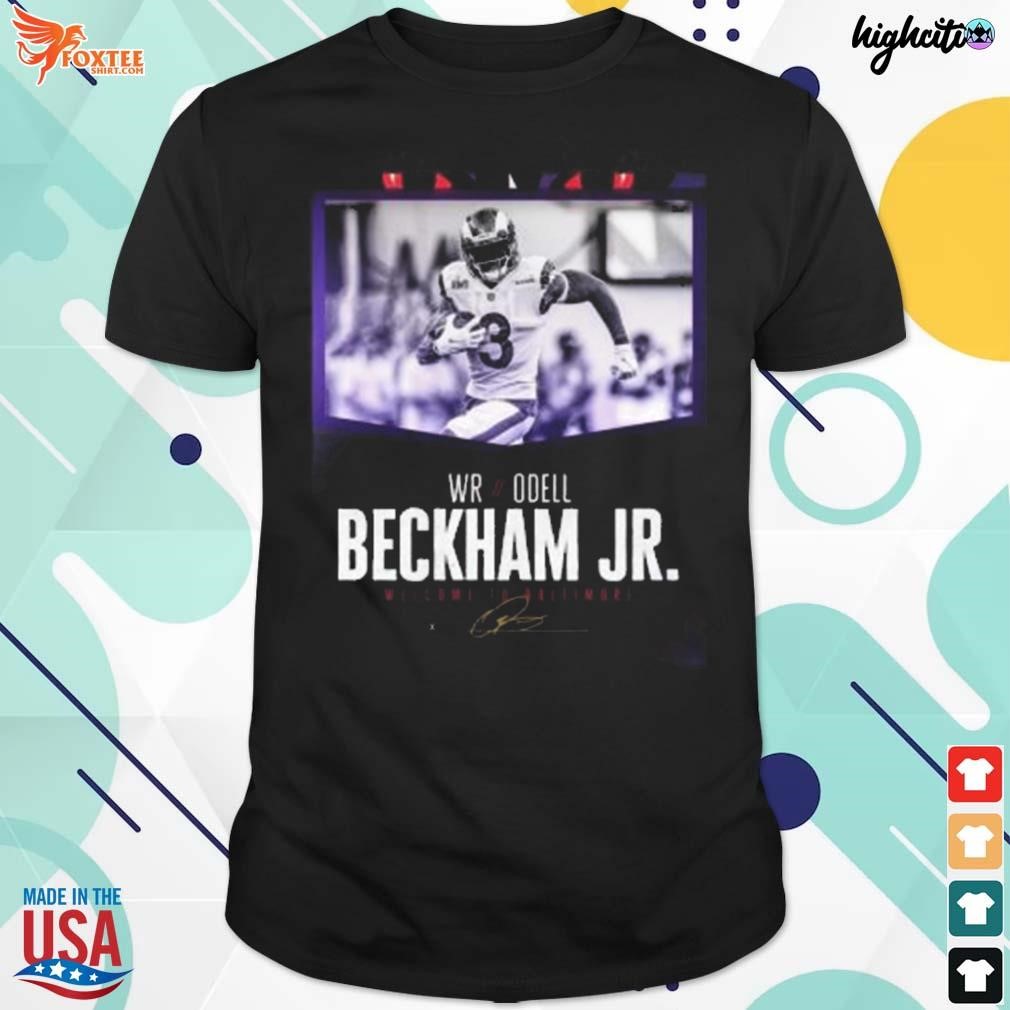 Funny odell Beckham Jr baltimore ravens NFL poster signature t-shirt