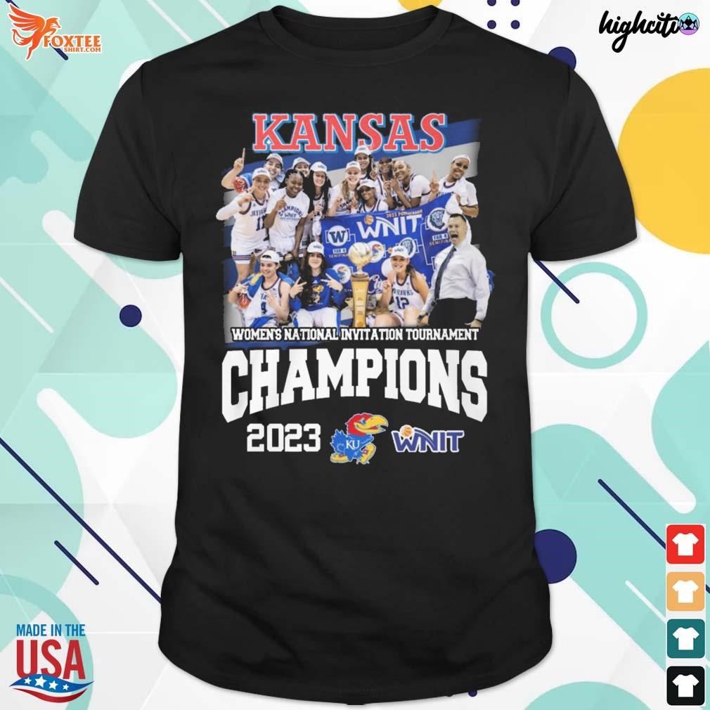 Kansas women's national invitation tournament champions 2023 wnit t-shirt