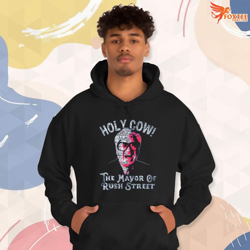 Chicago Cubs retro distressed Harry caray holy cow mayor of rush street t- shirt, hoodie, sweater, long sleeve and tank top