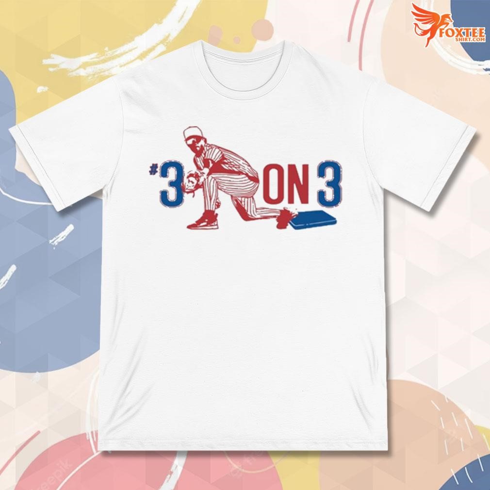 Best 3 on 3 art design baseball t-shirt