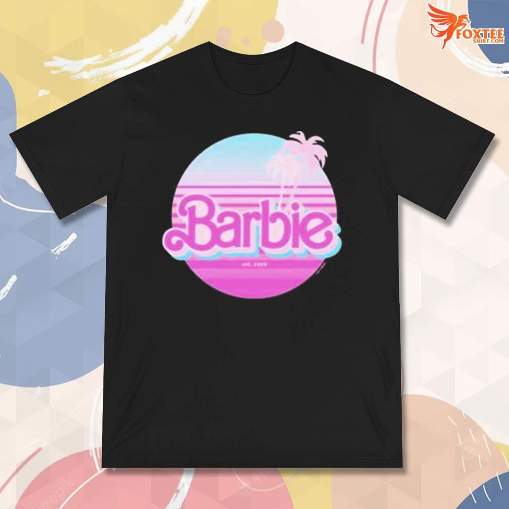 Best Barbie palm trees 90's retro style toddler and youth girls raglan graphic t-shirt