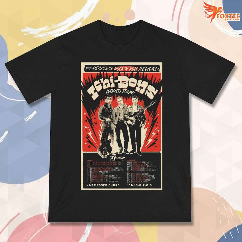 Best Ichi-bons the reckless rock roll revival tour 2023 art poster t-shirt - Foxteeshirt