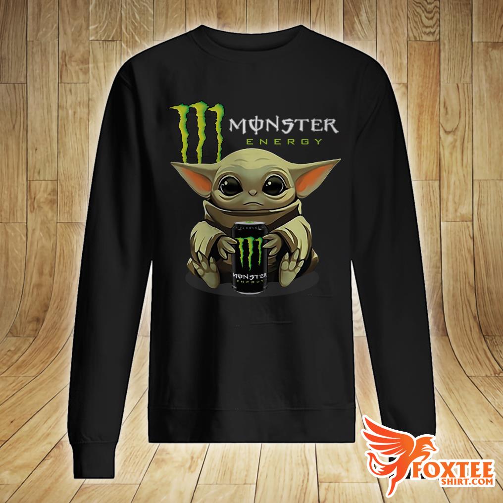 Star Wars Baby Yoda hug Monster energy shirt, hoodie, sweater